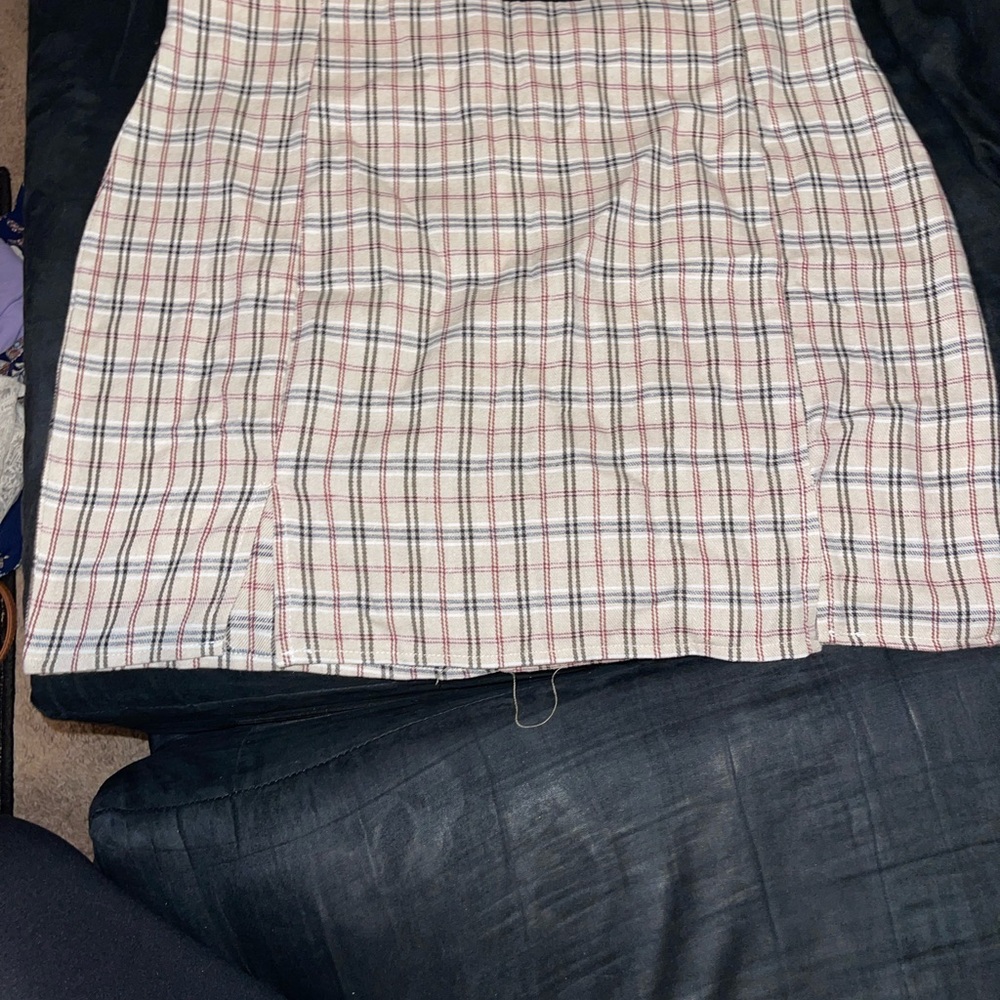 Plaid Skirt with Red and Black Accents